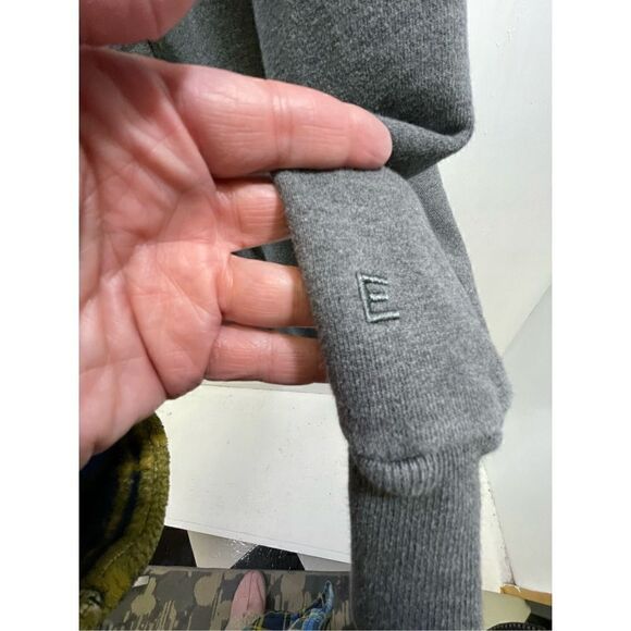 Everlane Gray Track Pullover Sweatshirt Size XL - Picture 6 of 11
